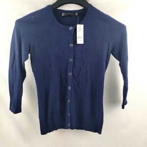 NWT NY&C navy cardigan sweater in Petite XXS
